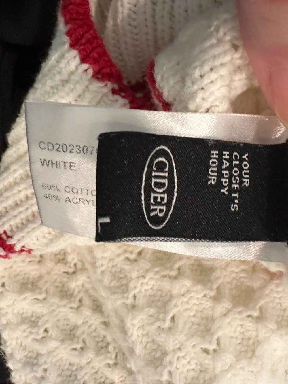 Cider cropped sweater vest. Size L - Picture 3 of 5